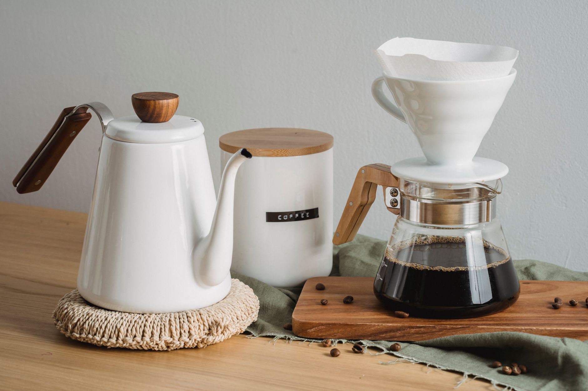 coarse ground coffee beans cold brew jar