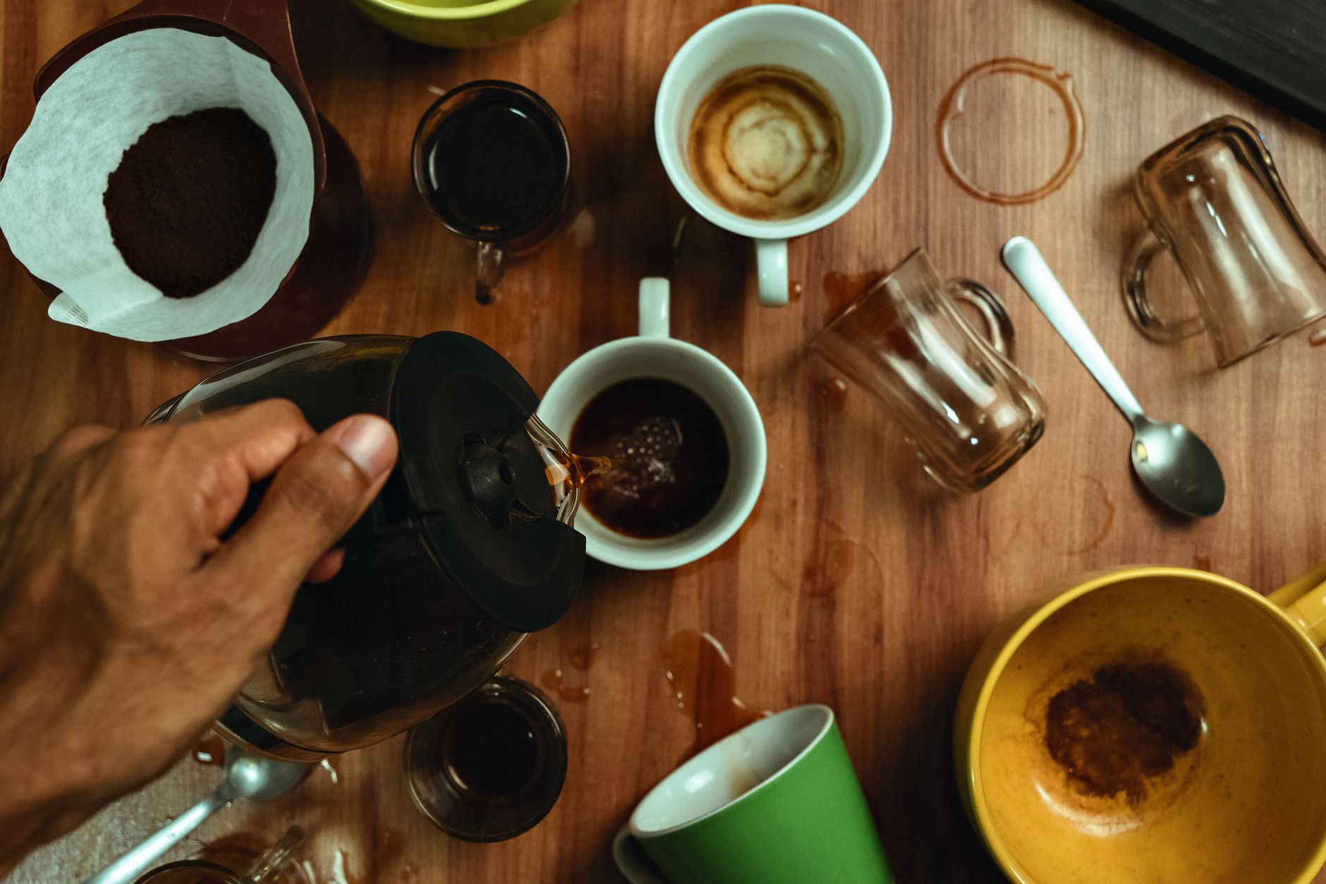 water mineral composition comparison chart coffee brewing