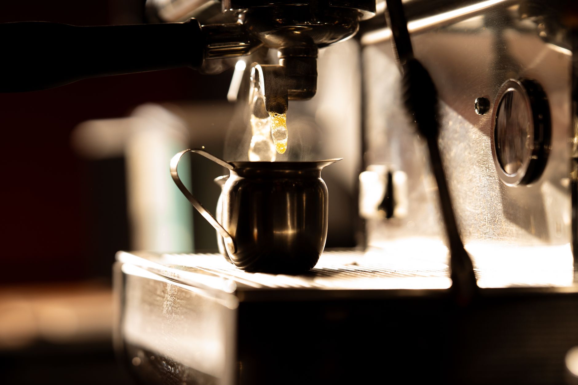 espresso shot golden crema double basket portafilter