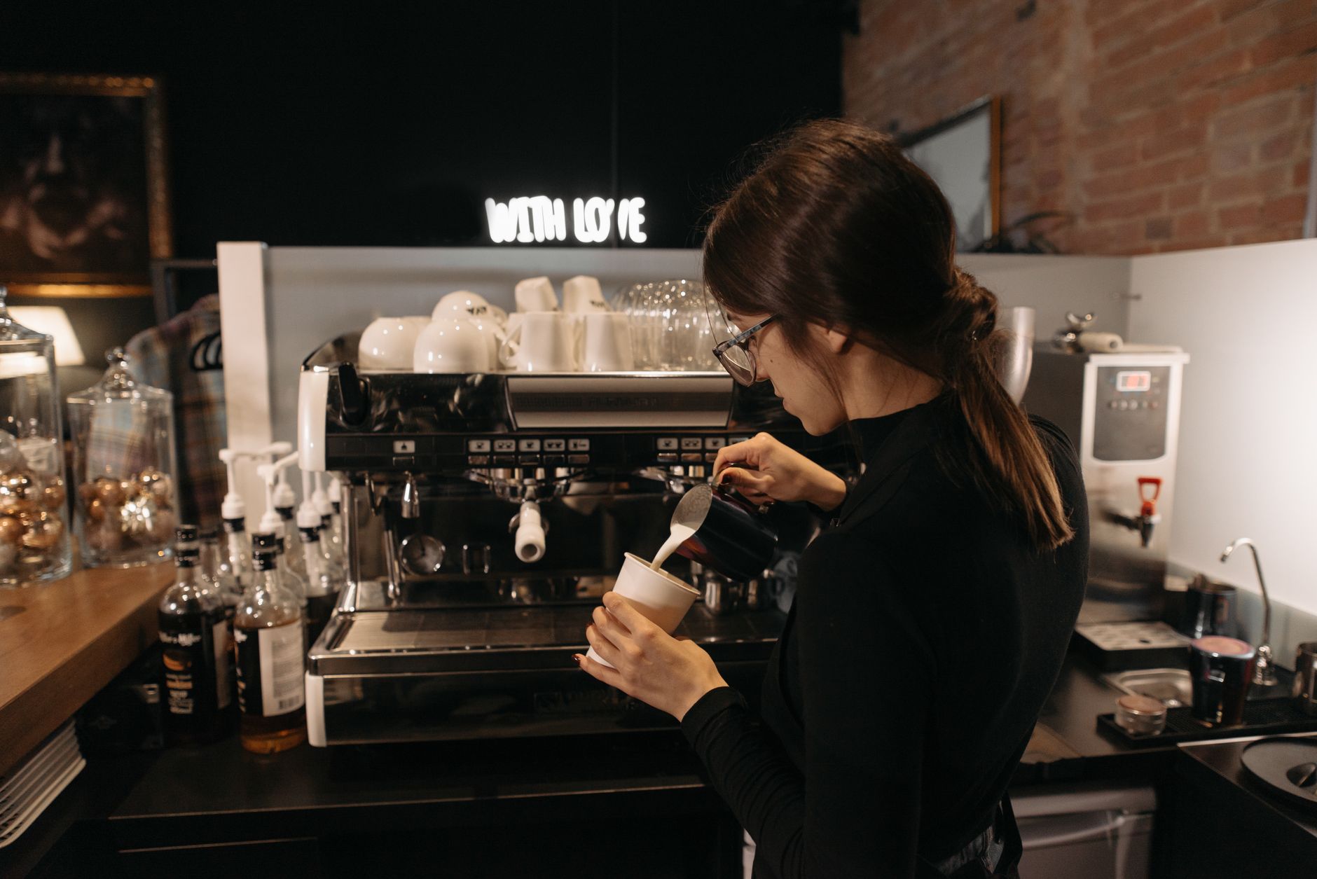 e61 group head brass espresso machine close-up